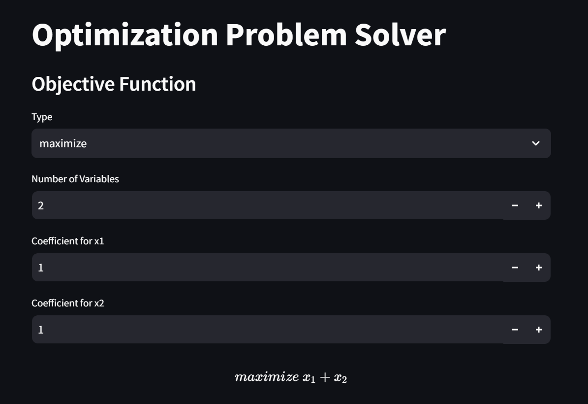 Optimization Tool Preview