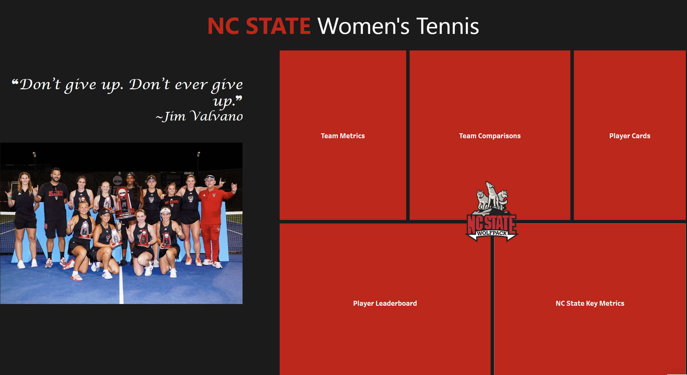 Tennis Dashboard Preview